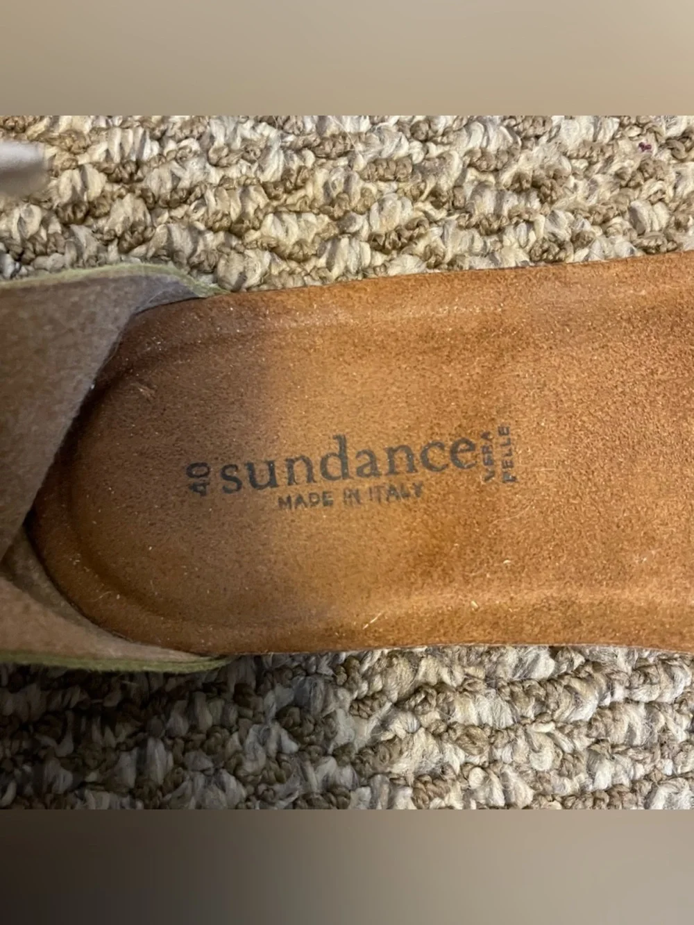 Sundance leather sandals made in Italy size 40